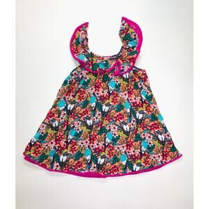 CAT & JACK GIRLS FLORAL DRESS SIZE 3/4